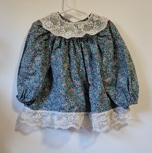 Floral Lace Collar Kids Top